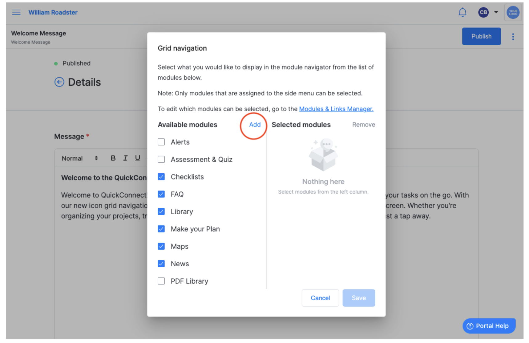 Grid Navigation – QuickResource